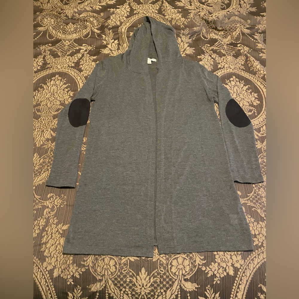 French Laundry Gray Patted Elbow Sweater Size M Great Condition!